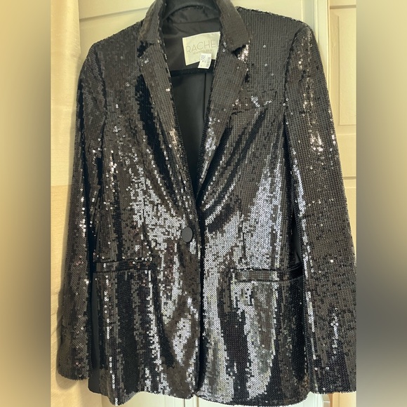 Rachel Roy Black Sequin Blazer - Picture 2 of 4
